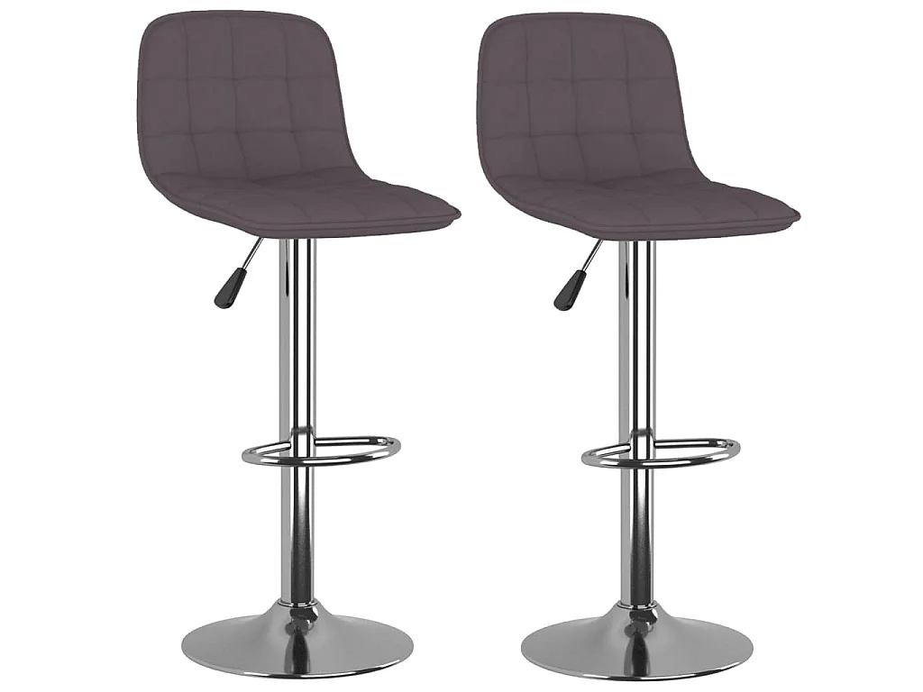 Barhocker 2 Stk. Taupe Stoff