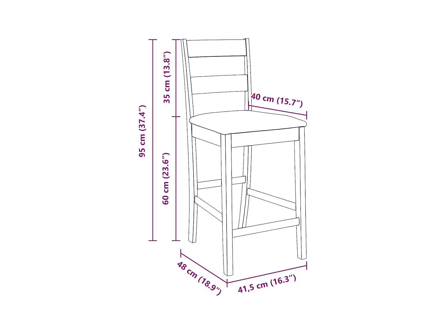 Sgabelli da Bar con Cuscini 2pz Naturale Legno Massello Hevea