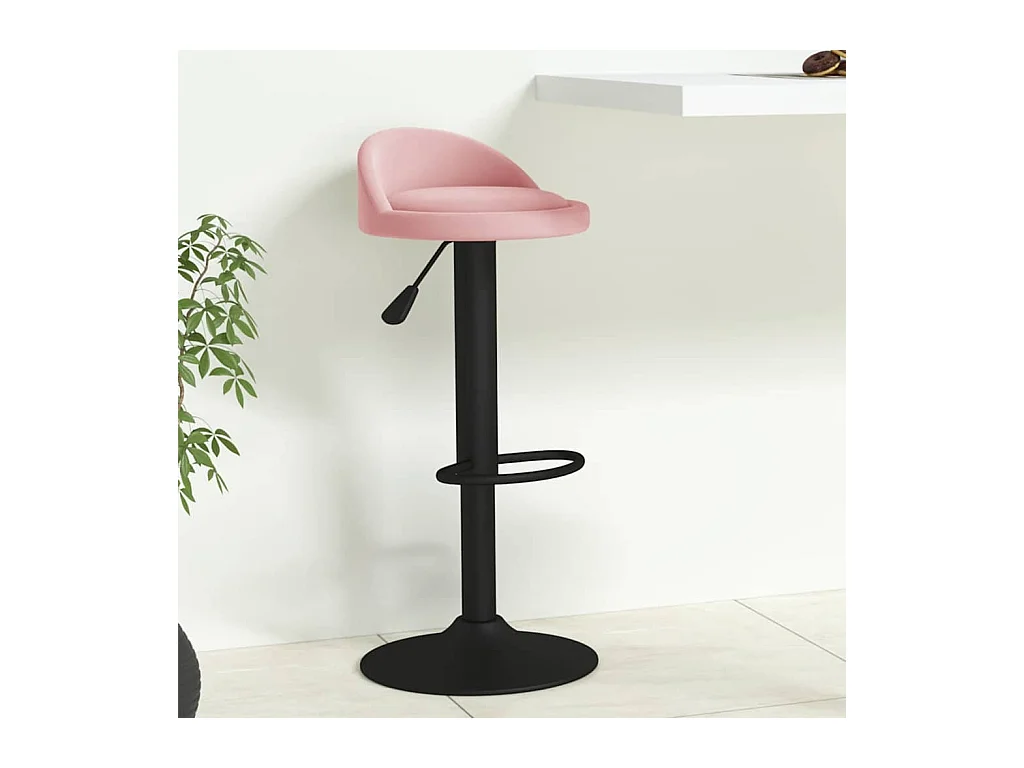 Tabouret de bar Rose Velours