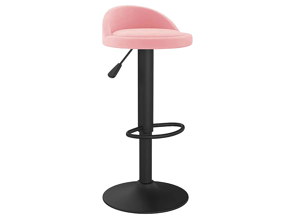 Barkruk fluweel roze