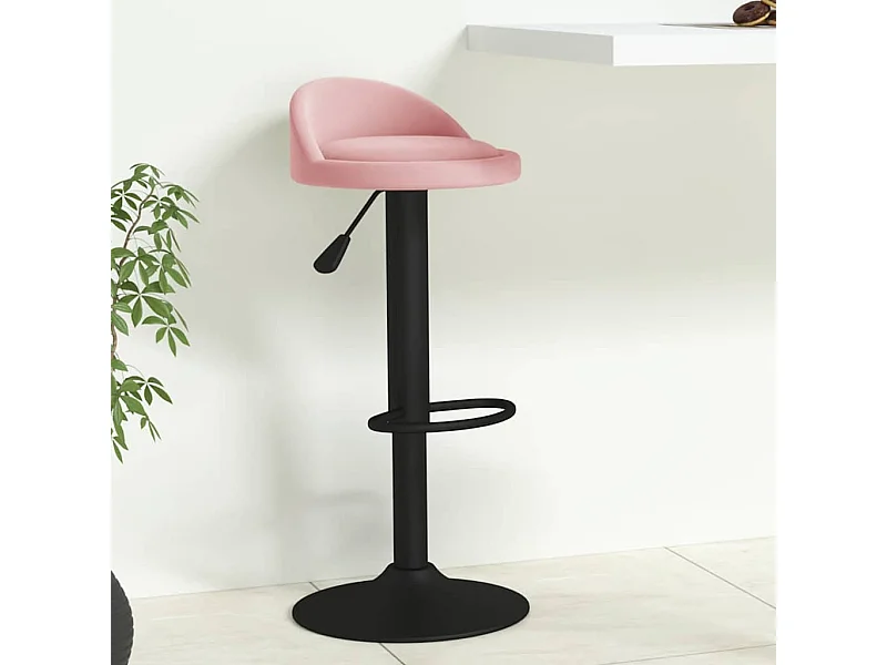 Tabouret de bar Rose Velours