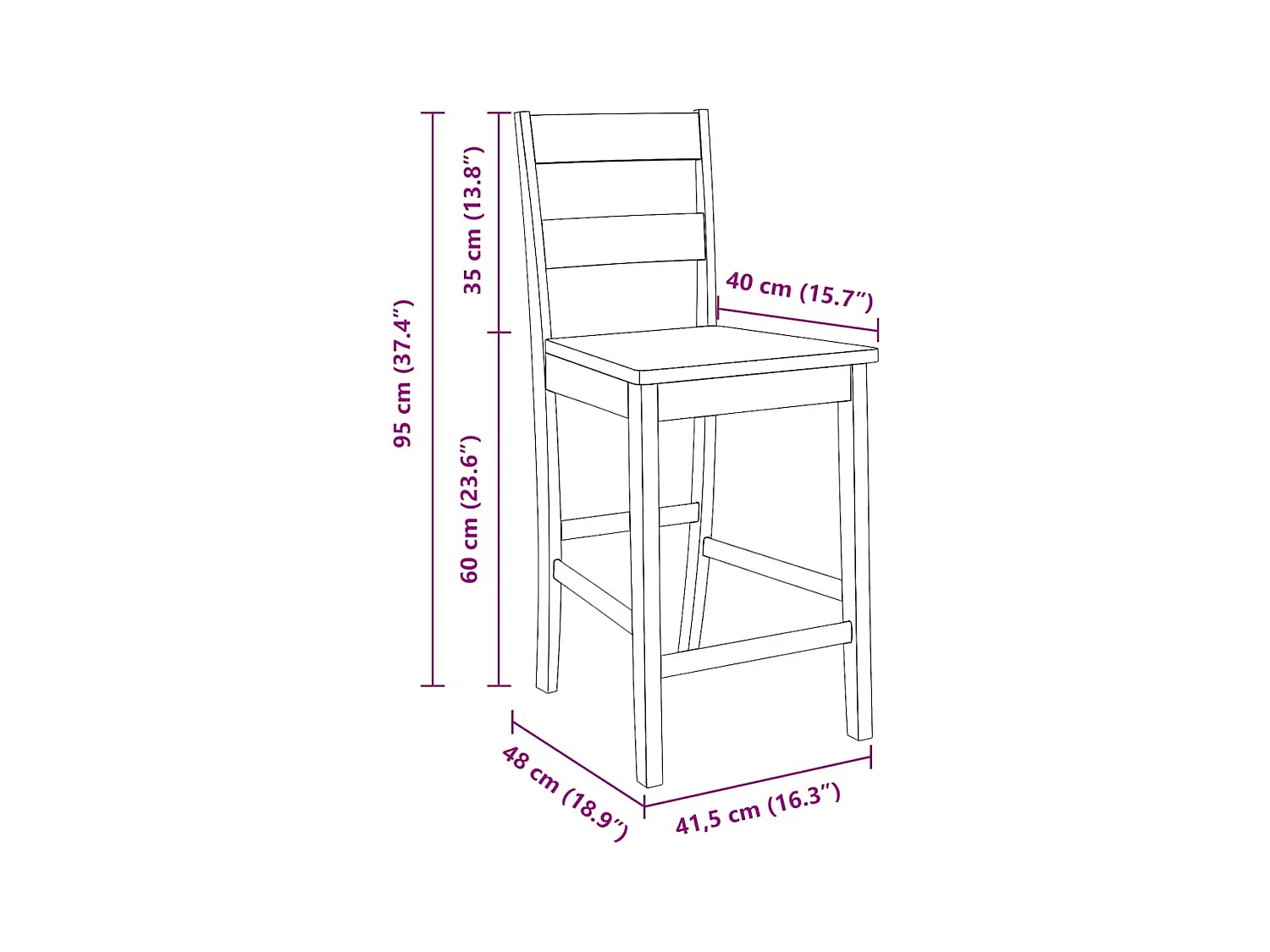 Tabourets de bar 2 pcs naturel bois massif d'hévéa