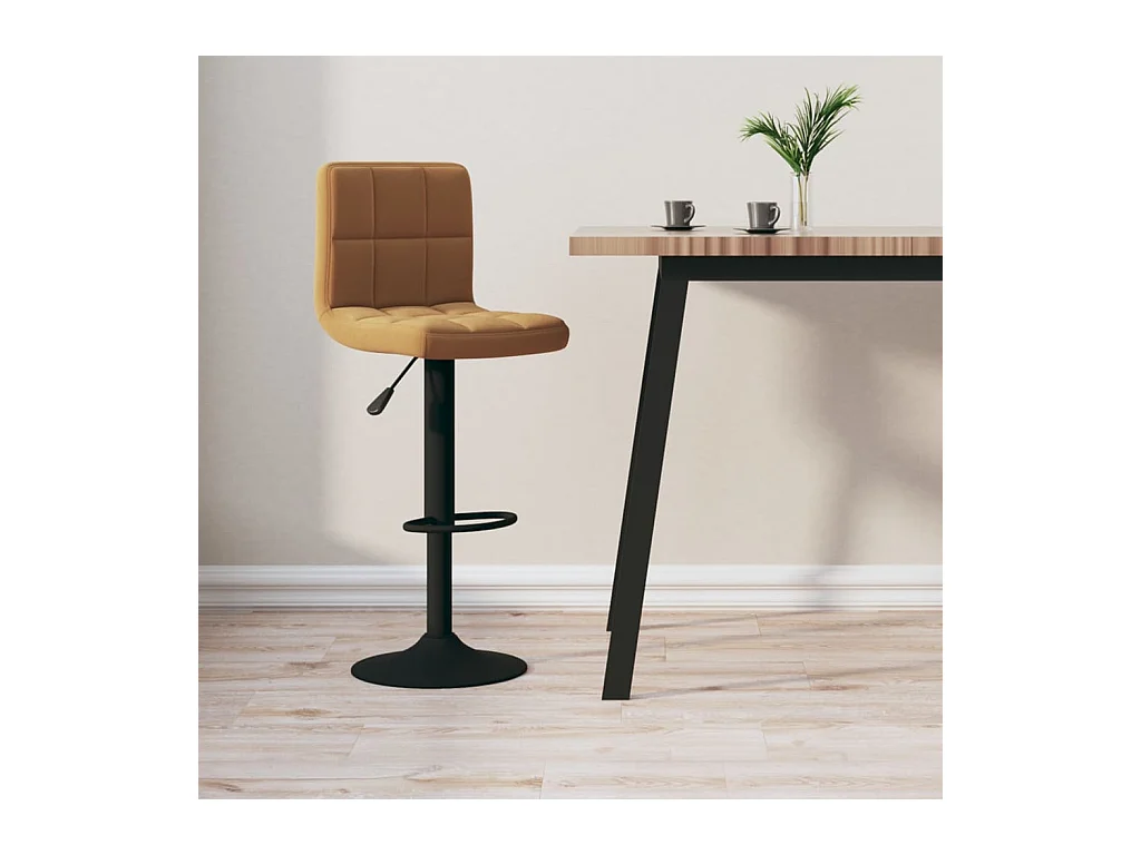 Tabouret de bar Marron Velours