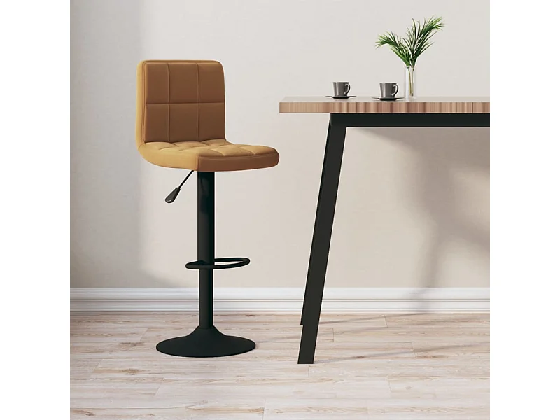 Tabouret de bar Marron Velours
