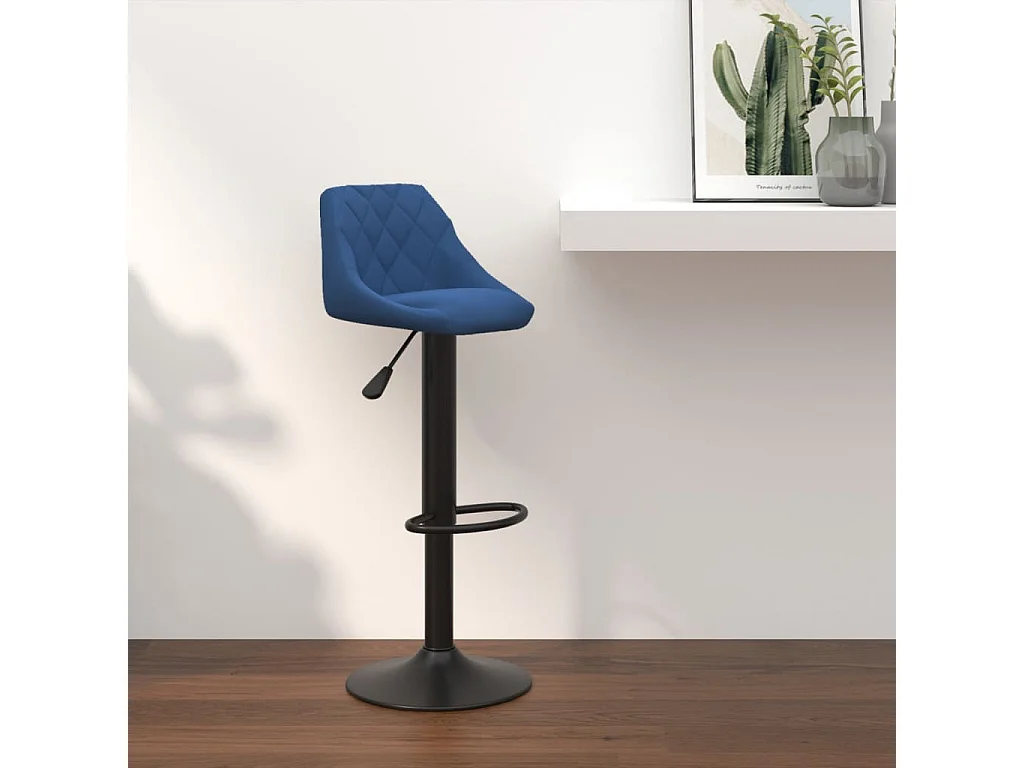 Tabouret de bar Bleu Velours