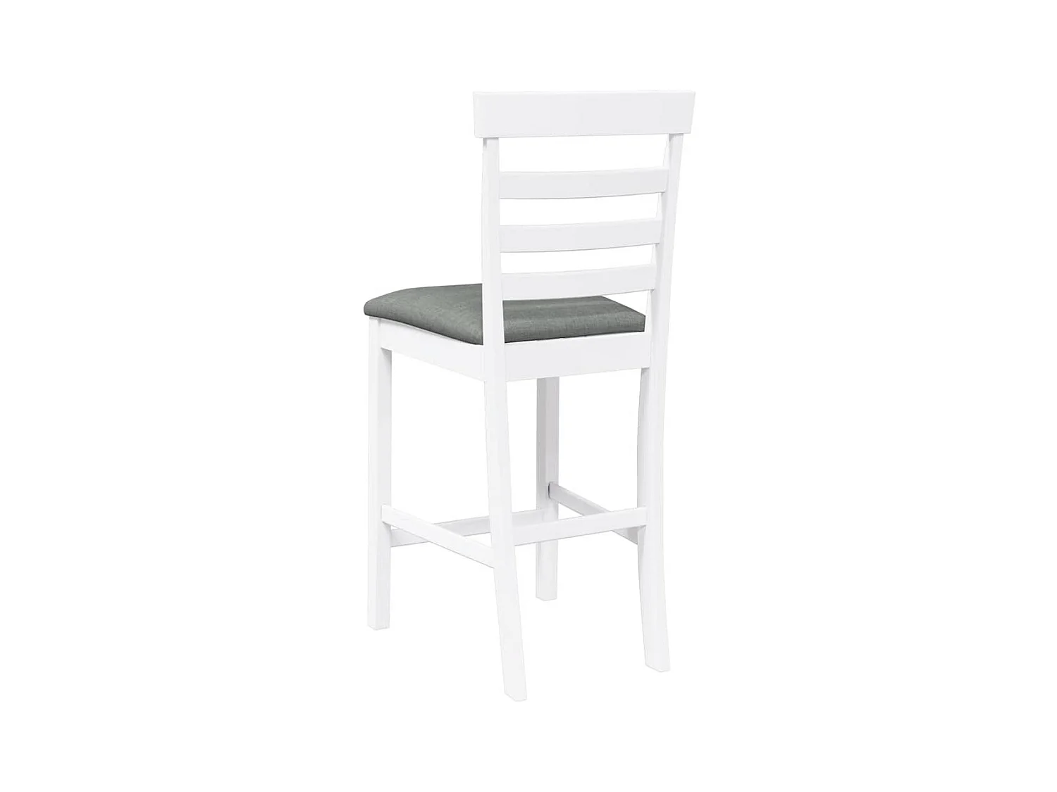 Barhocker mit Kissen 2 Stk. Weiß Massivholz Gummibaum