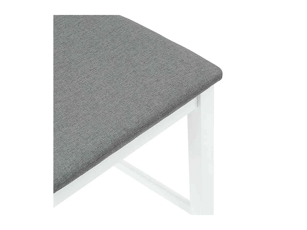 Barhocker mit Kissen 2 Stk. Weiß Massivholz Gummibaum