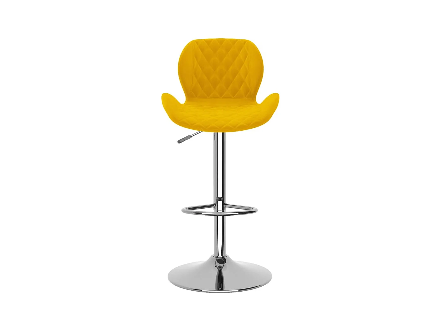 Tabourets de bar lot de 2 jaune moutarde velours