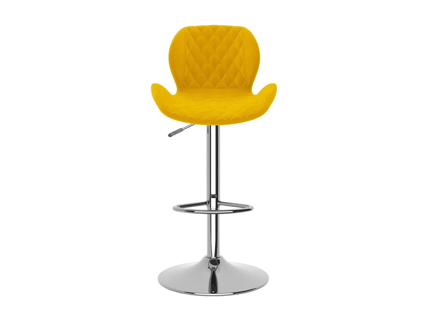 Tabourets de bar lot de 2 jaune moutarde velours