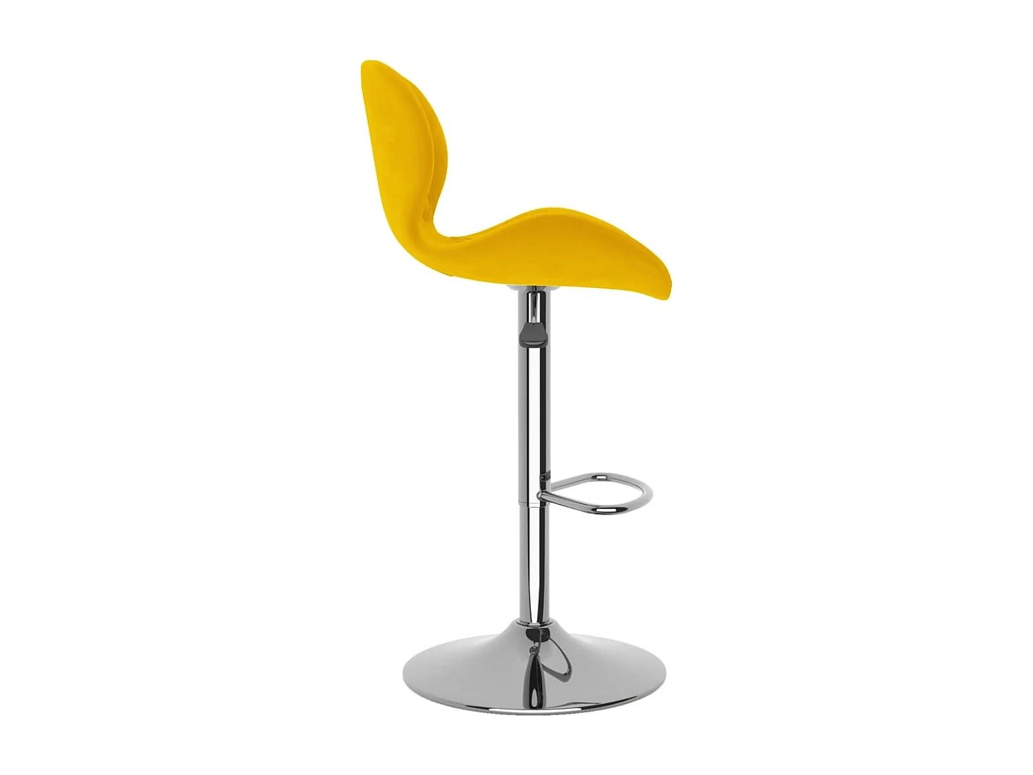 Tabourets de bar lot de 2 jaune moutarde velours