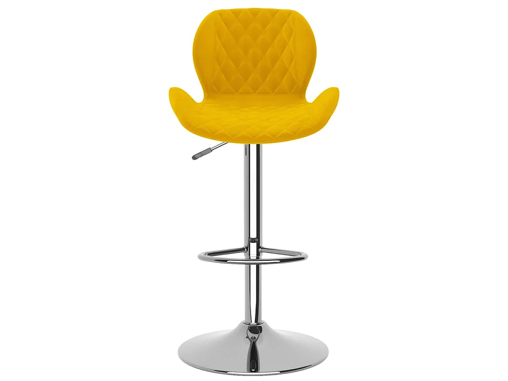 Taburetes de cocina 2 unidades terciopelo amarillo mostaza