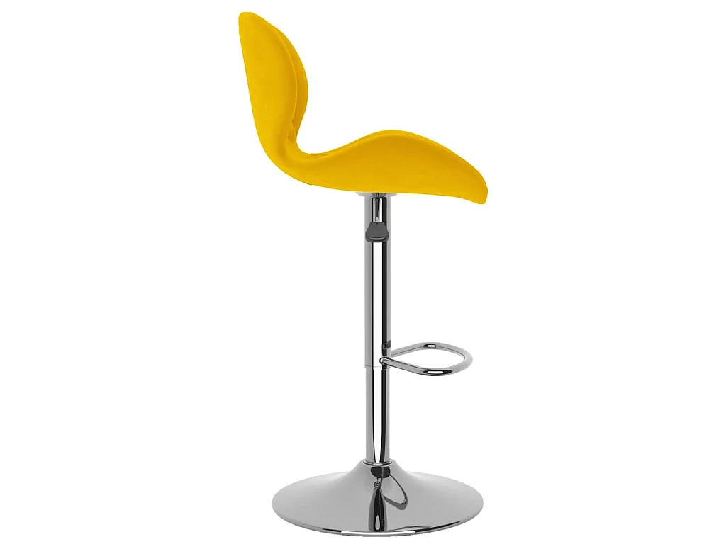 Taburetes de cocina 2 unidades terciopelo amarillo mostaza
