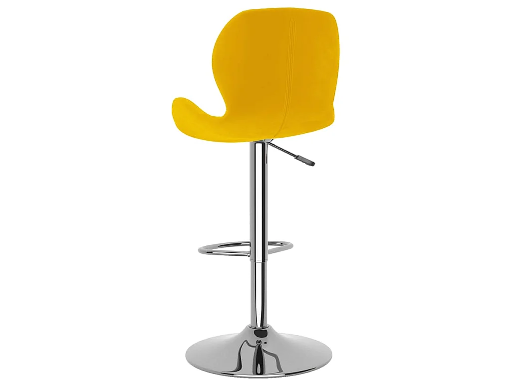 Taburetes de cocina 2 unidades terciopelo amarillo mostaza