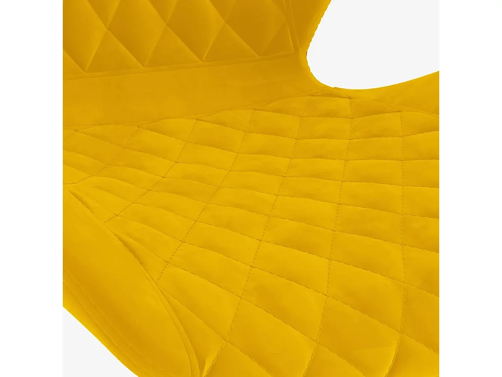 Taburetes de cocina 2 unidades terciopelo amarillo mostaza