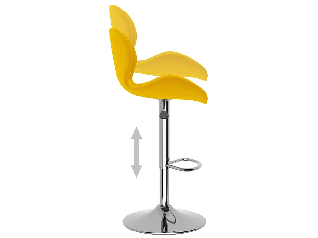 Taburetes de cocina 2 unidades terciopelo amarillo mostaza