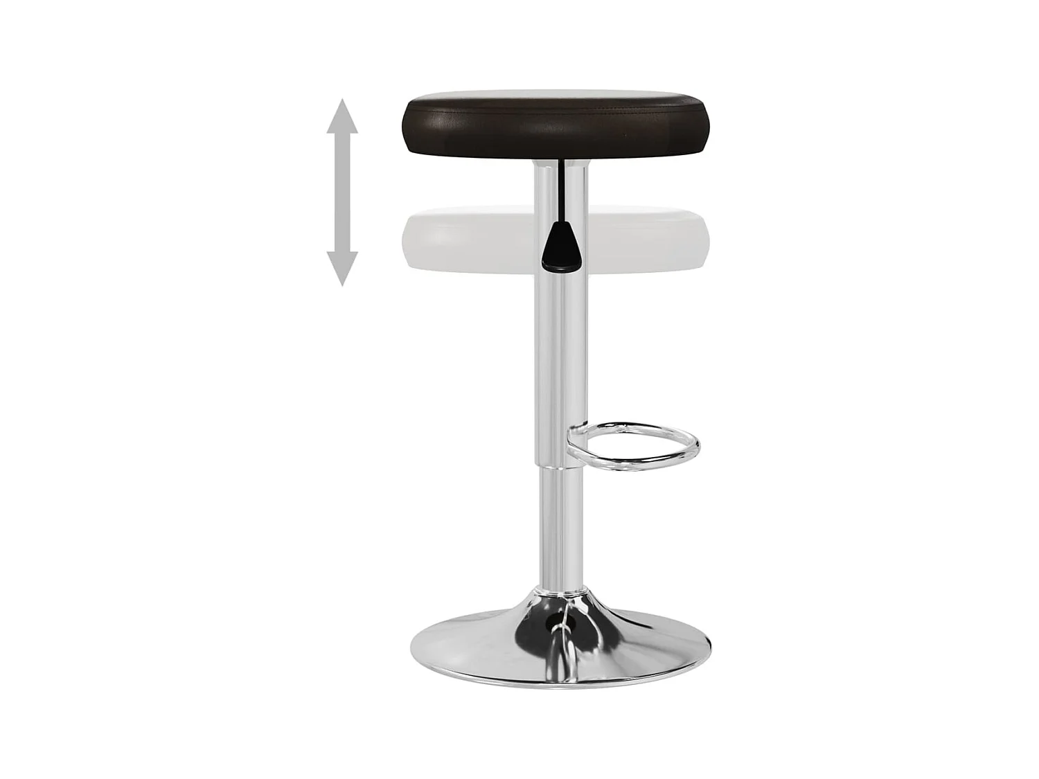 Tabourets de bar lot de 2 marron similicuir