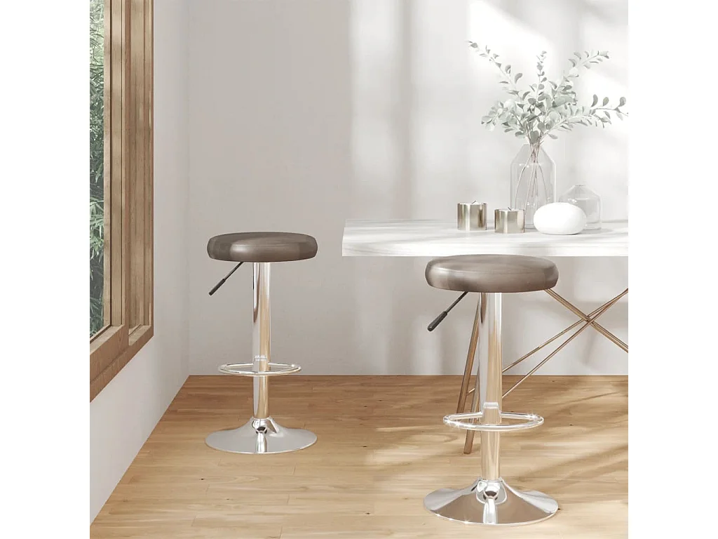 Barhocker 2 Stk. Braun Kunstleder