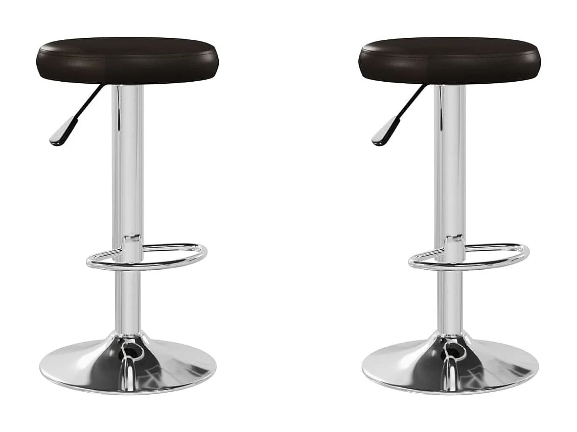 Barhocker 2 Stk. Braun Kunstleder
