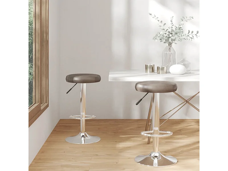 Barstoelen 2 st kunstleer bruin