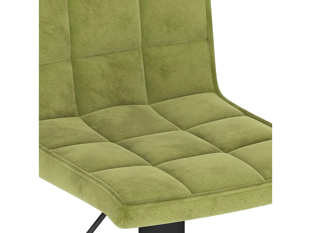 Tabourets de bar lot de 2 vert clair velours