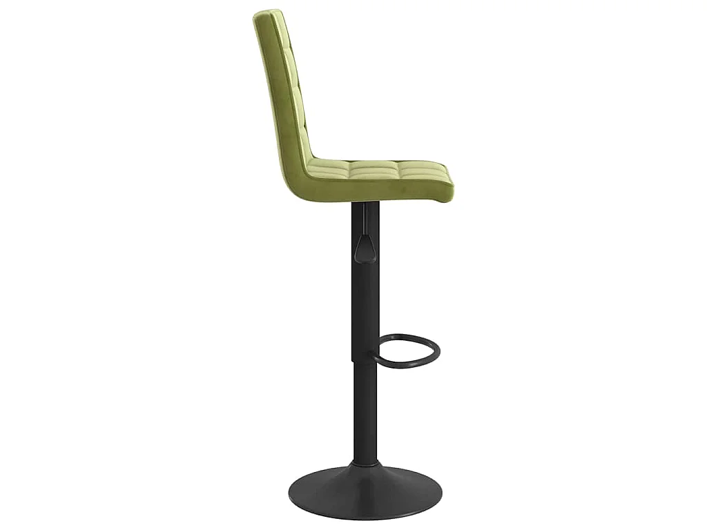 Tabourets de bar lot de 2 vert clair velours