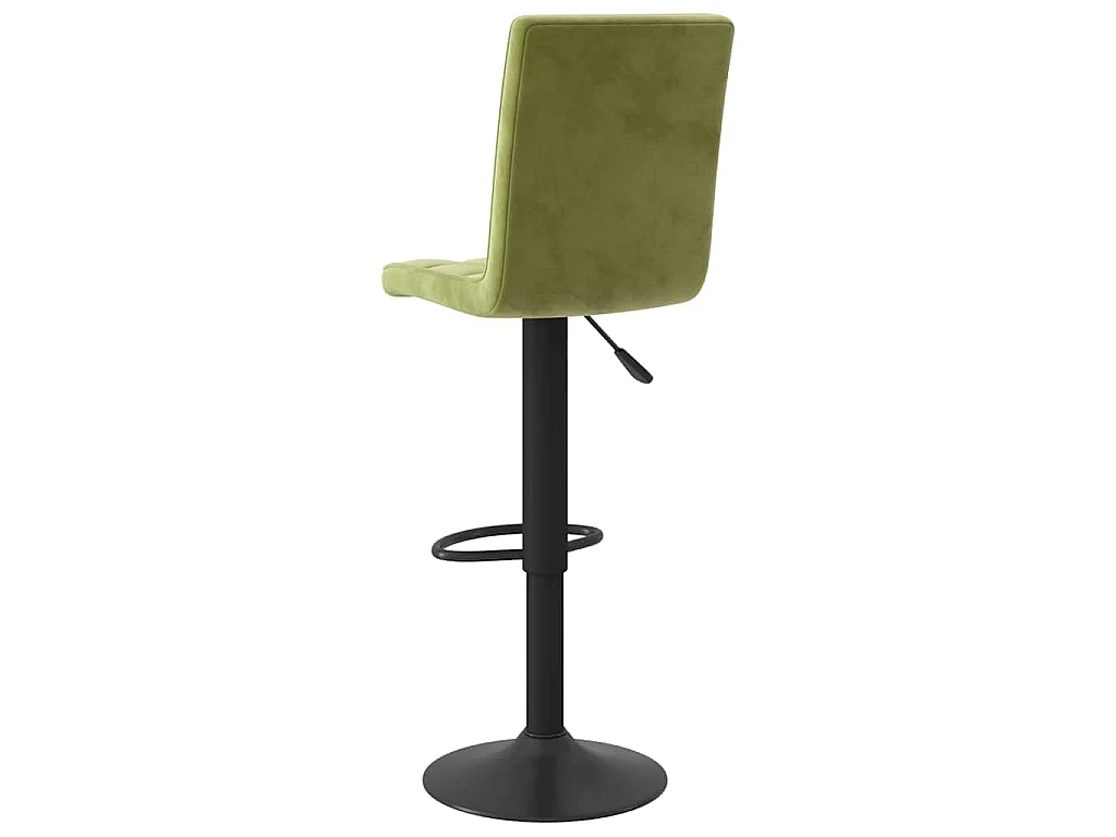 Tabourets de bar lot de 2 vert clair velours