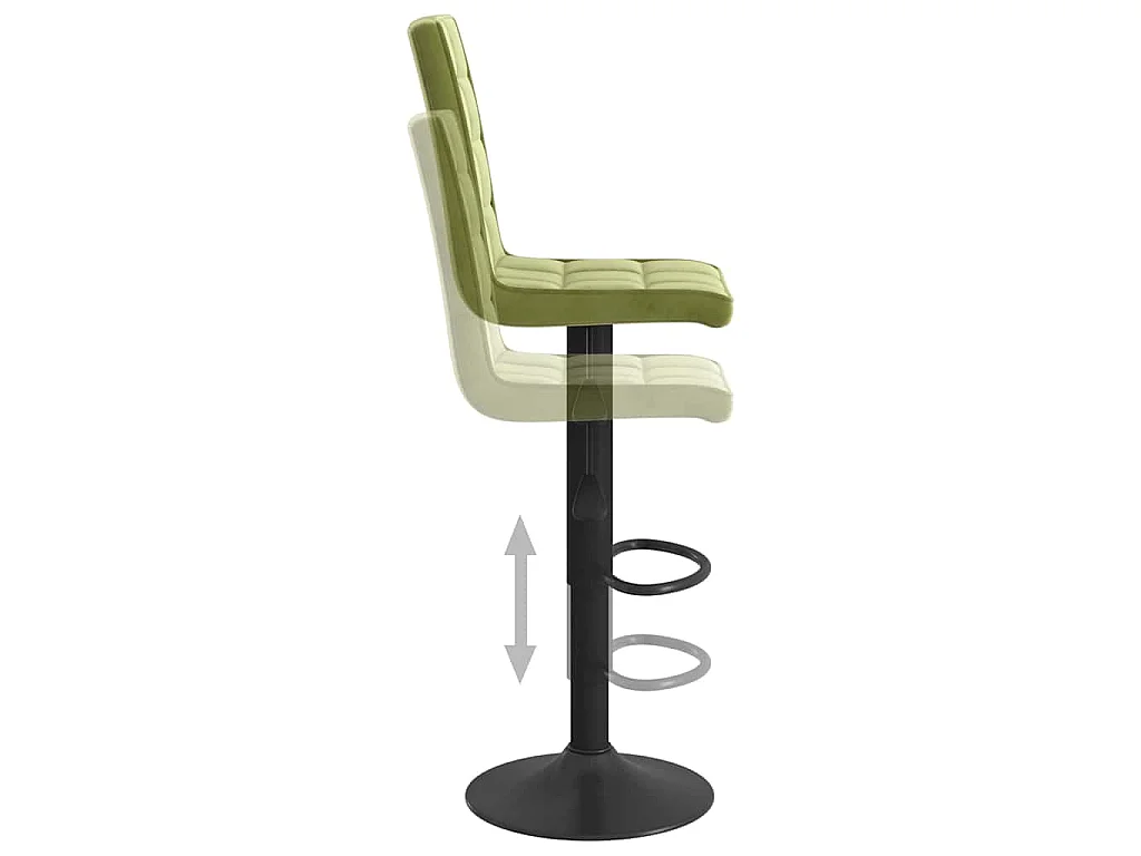 Tabourets de bar lot de 2 vert clair velours