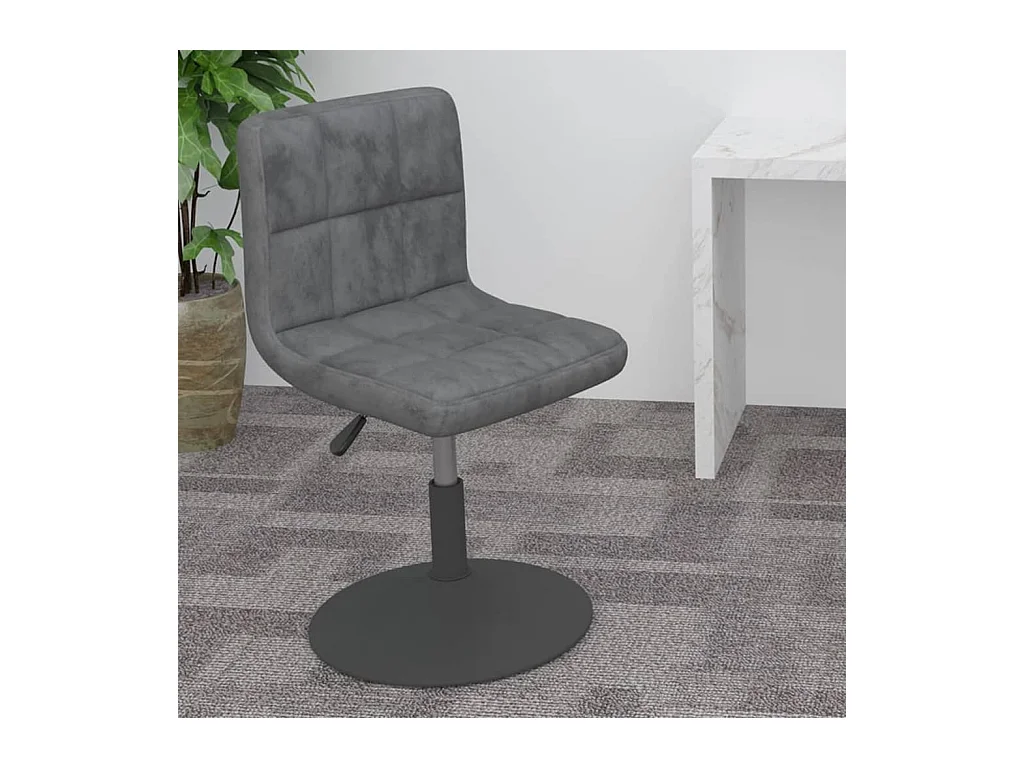 Tabouret de bar pivotant Gris foncé Velours