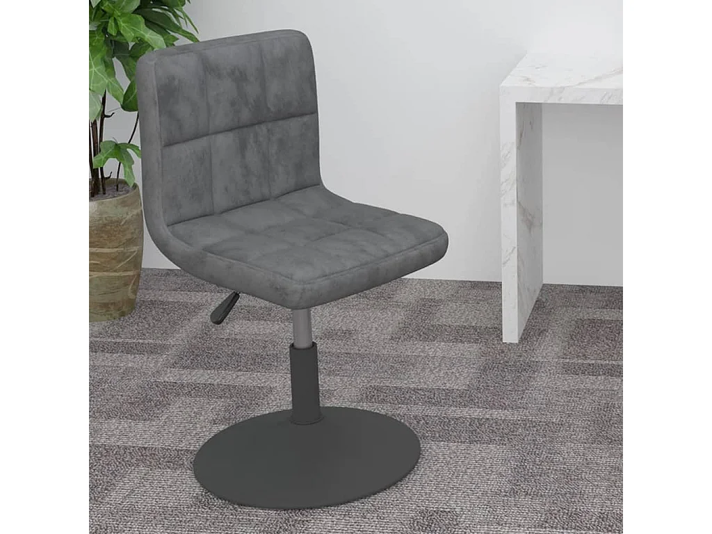 Tabouret de bar pivotant Gris foncé Velours