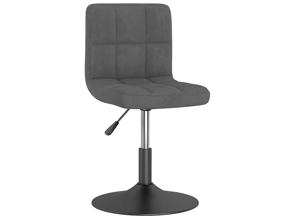 Tabouret de bar pivotant Gris foncé Velours