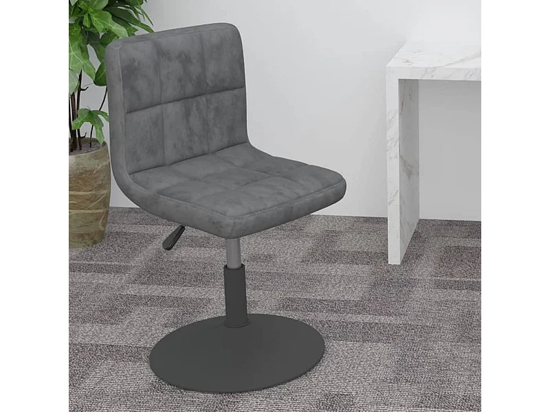 Tabouret de bar pivotant Gris foncé Velours