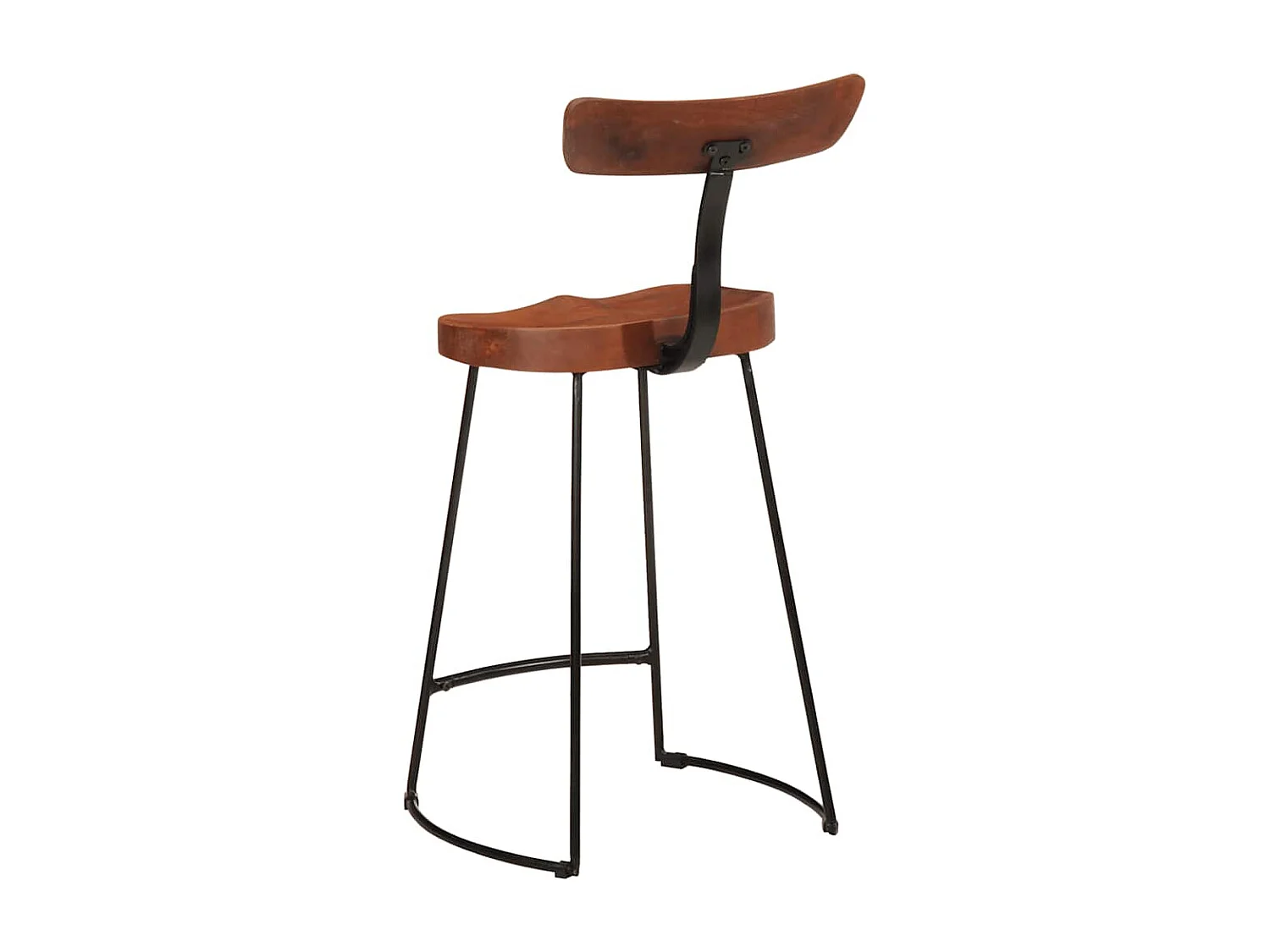 Tabourets de bar lot de 2 49x43x88 cm bois de manguier massif