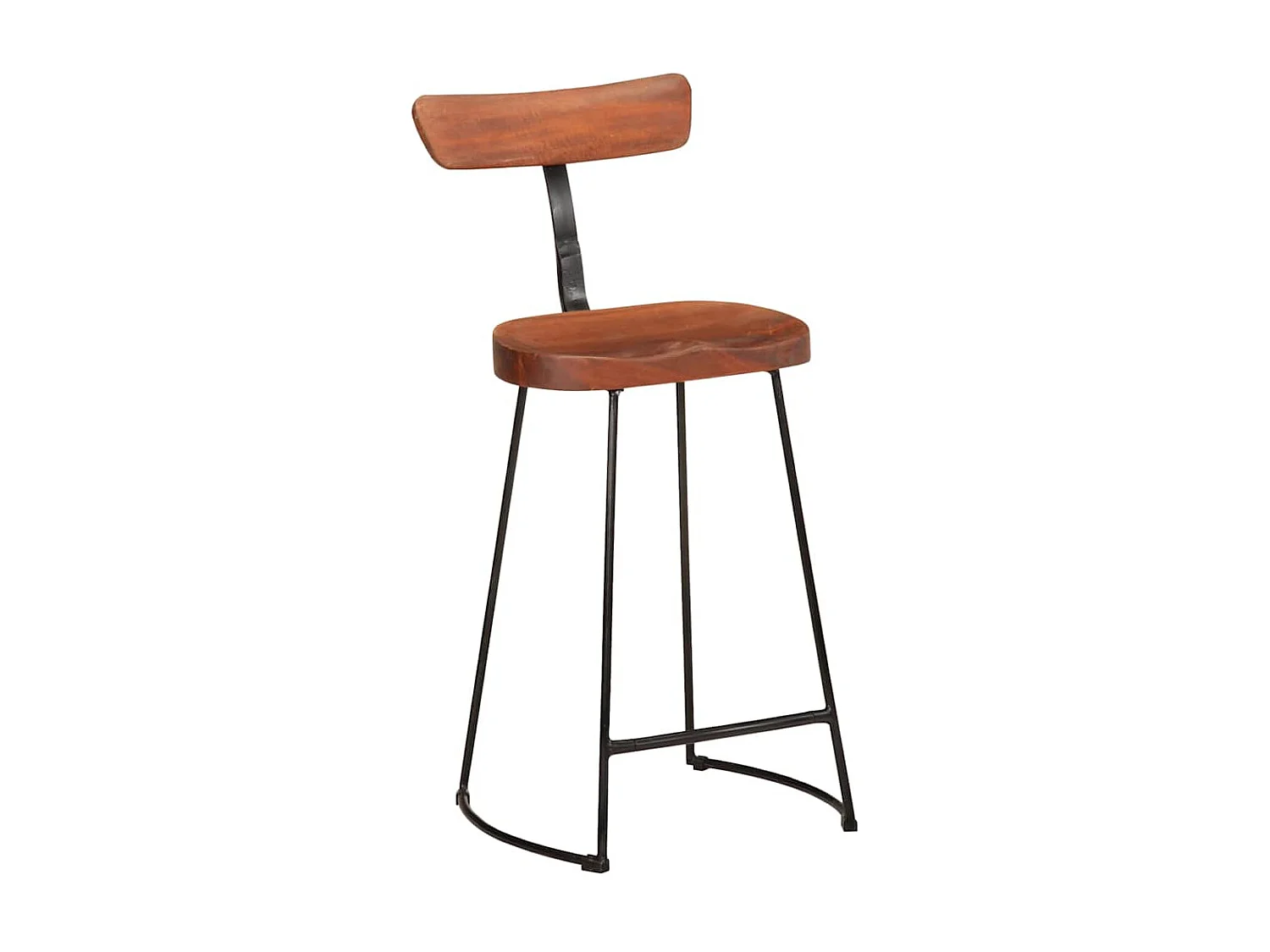 Tabourets de bar lot de 2 49x43x88 cm bois de manguier massif
