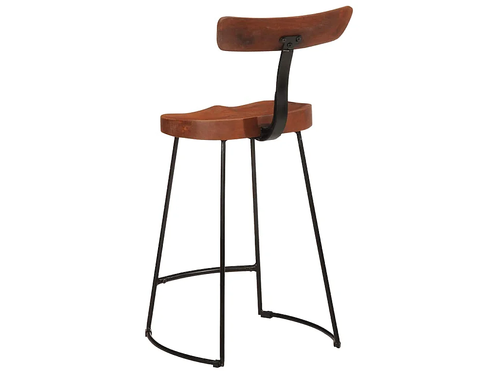 Tabourets de bar lot de 2 49x43x88 cm bois de manguier massif