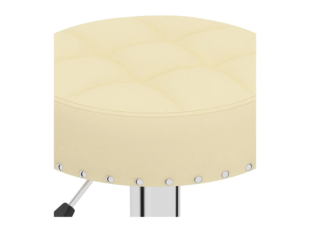 Tabourets de bar lot de 2 crème tissu