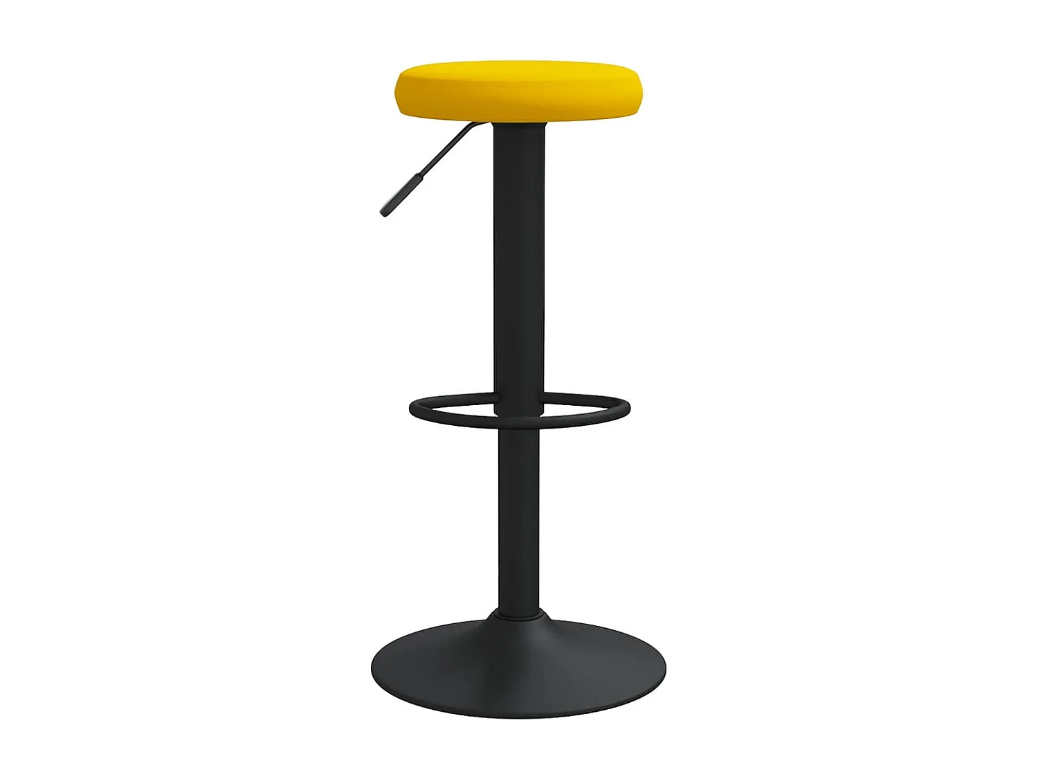 Tabourets de bar lot de 2 jaune moutarde velours