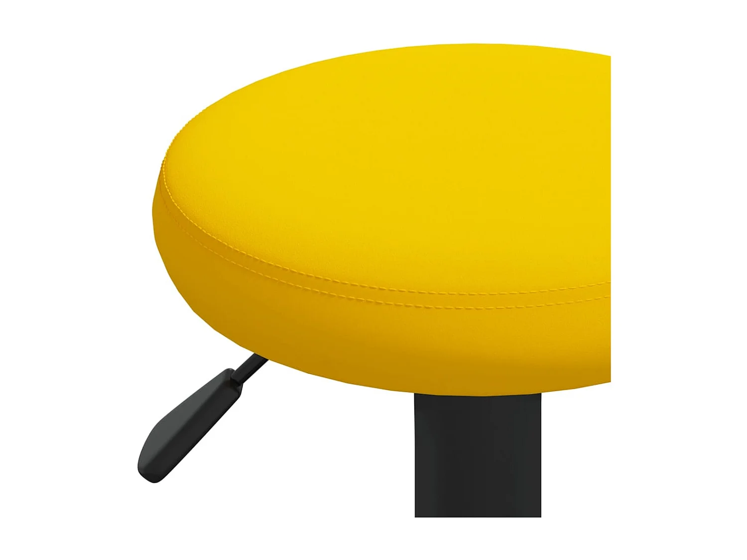 Tabourets de bar lot de 2 jaune moutarde velours