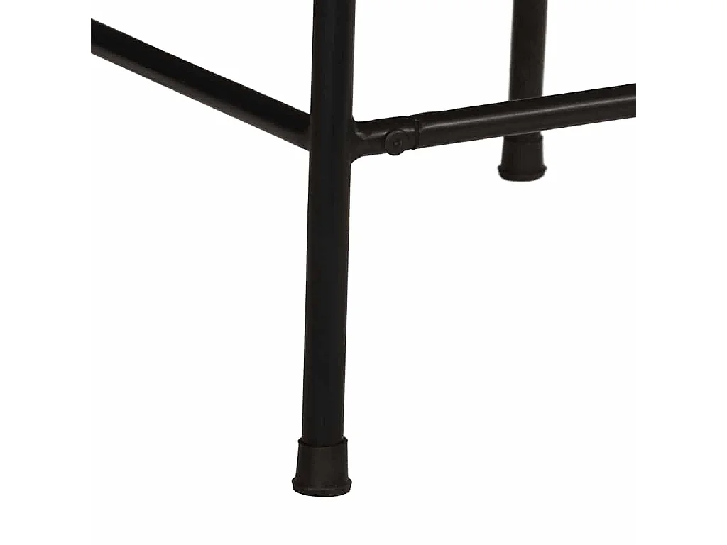 Tabourets de bar lot de 2 bois massif manguier brut