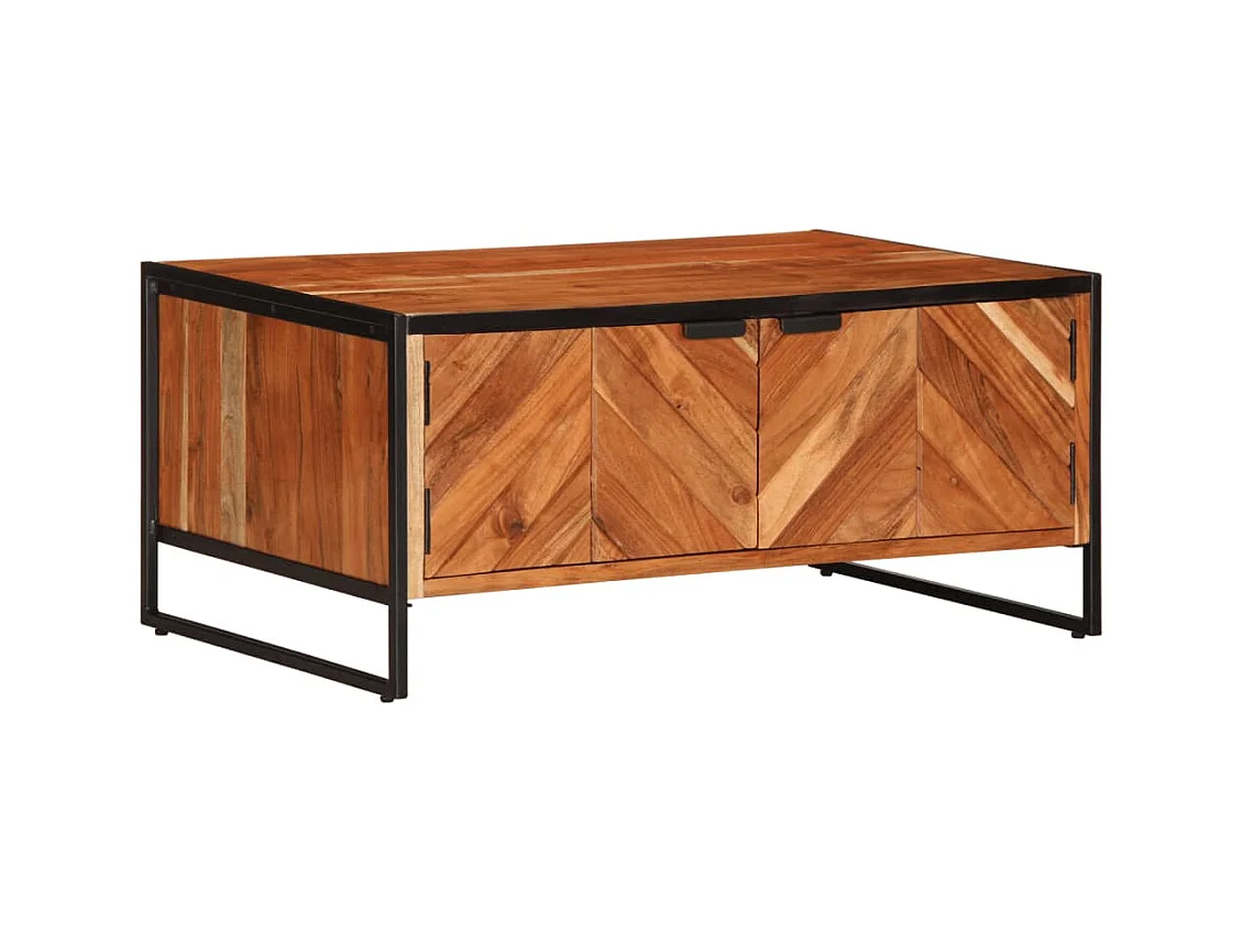 Table basse 90x55x40 cm bois massif d'acacia