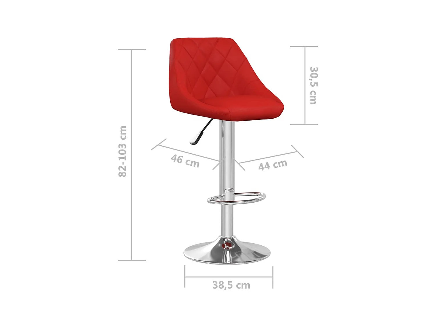 Bancos de bar 2 pcs couro artificial vermelho tinto