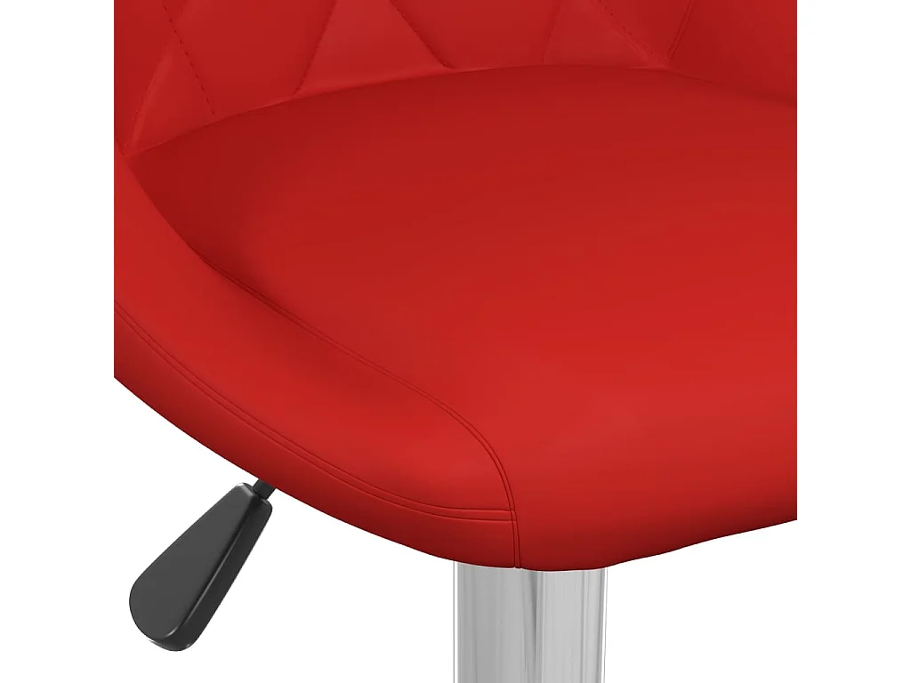 Tabourets de bar lot de 2 rouge bordeaux similicuir