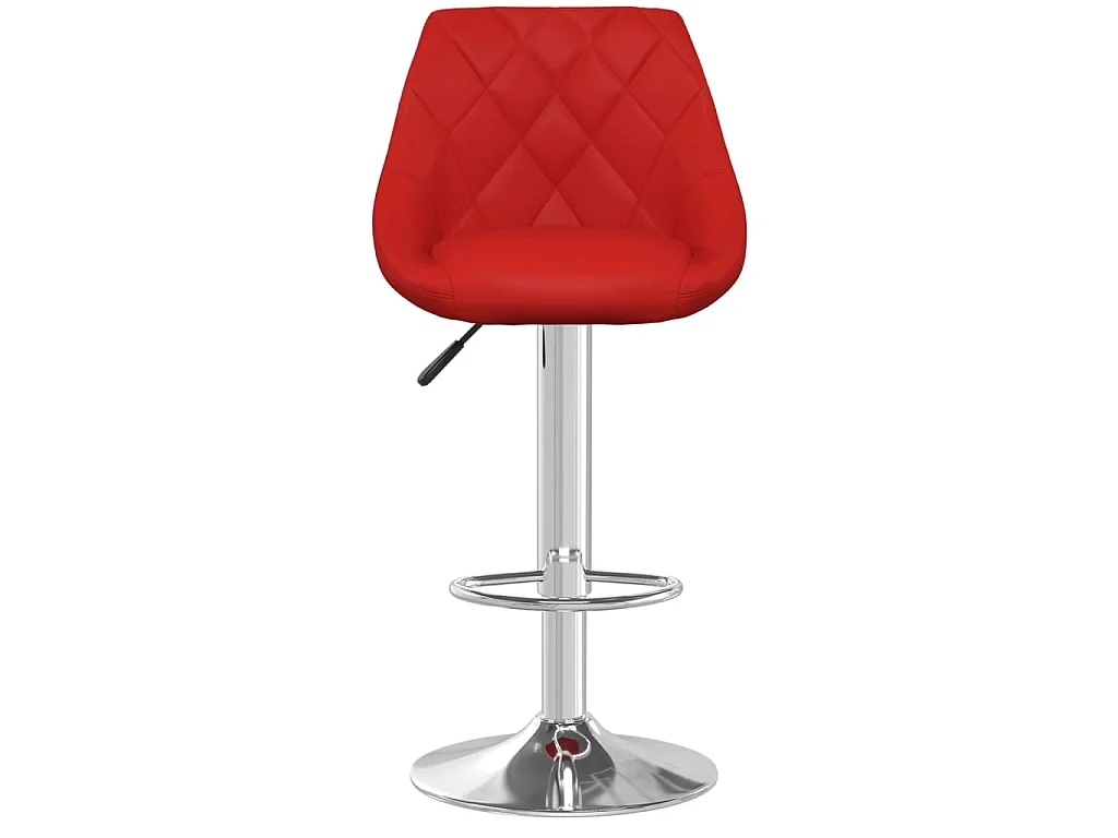 Tabourets de bar lot de 2 rouge bordeaux similicuir