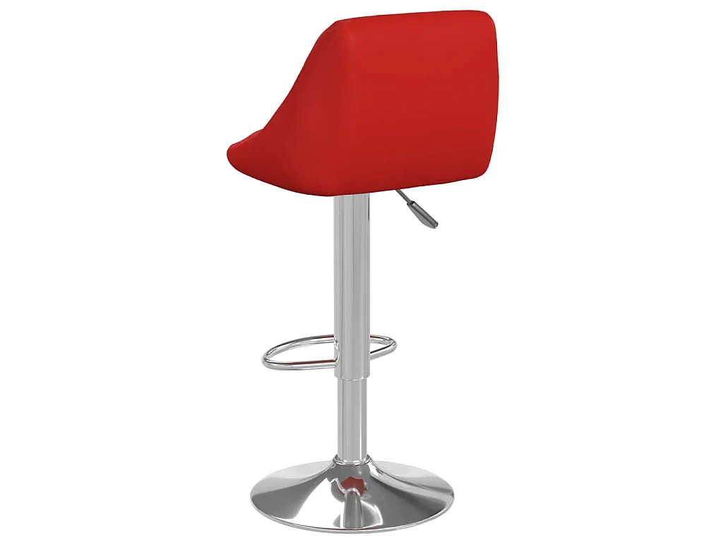 Tabourets de bar lot de 2 rouge bordeaux similicuir