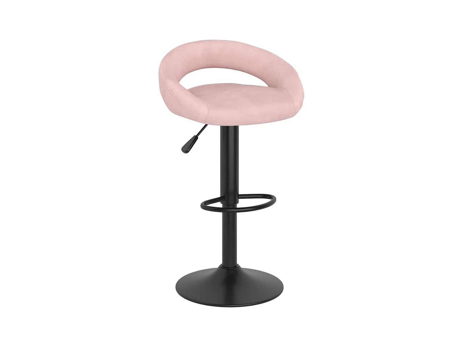 Tabourets de bar lot de 2 rose velours