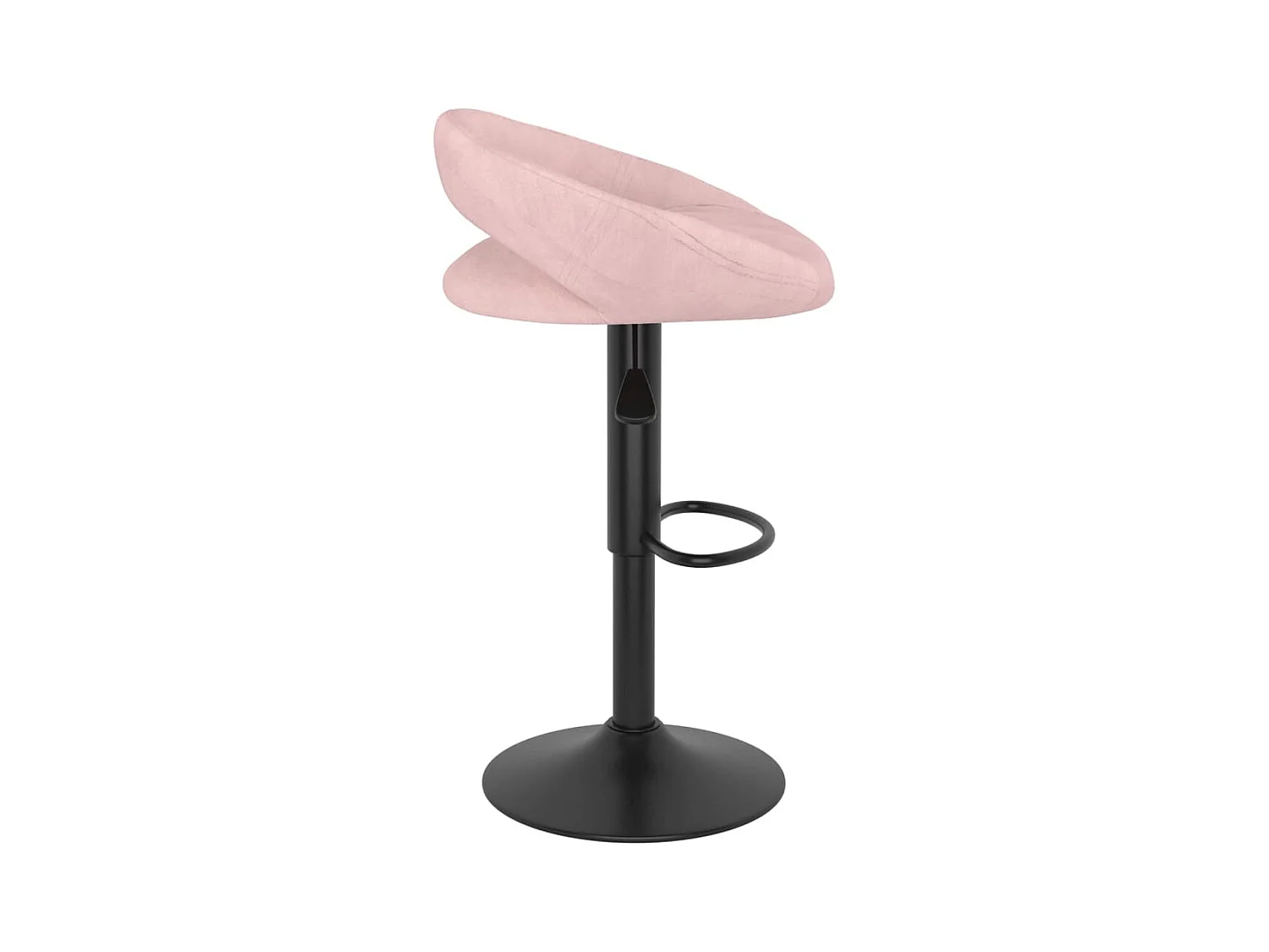 Tabourets de bar lot de 2 rose velours