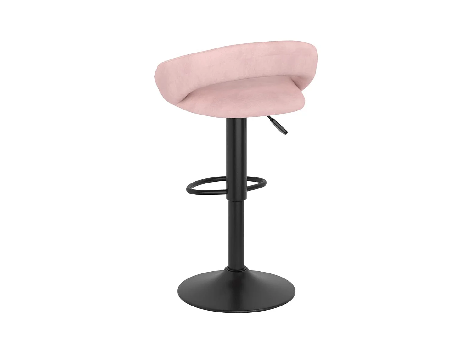 Tabourets de bar lot de 2 rose velours