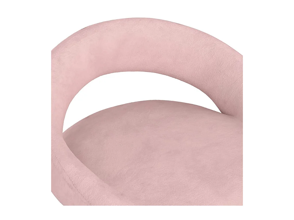 Tabourets de bar lot de 2 rose velours