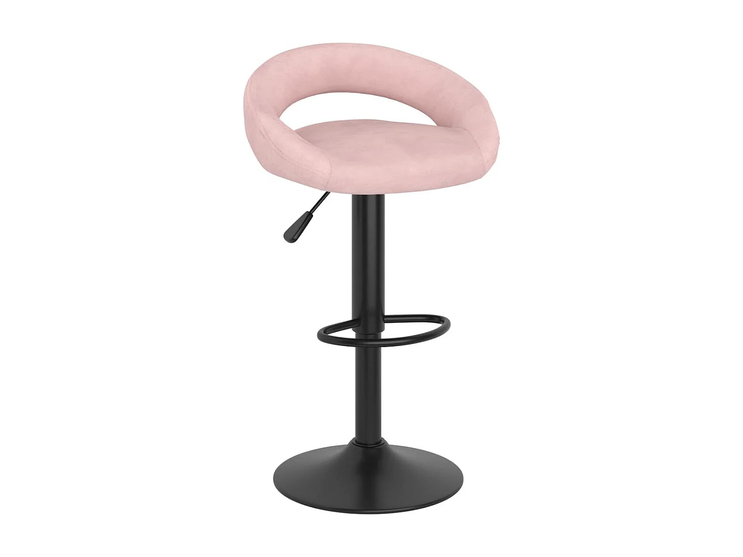 Tabourets de bar lot de 2 rose velours