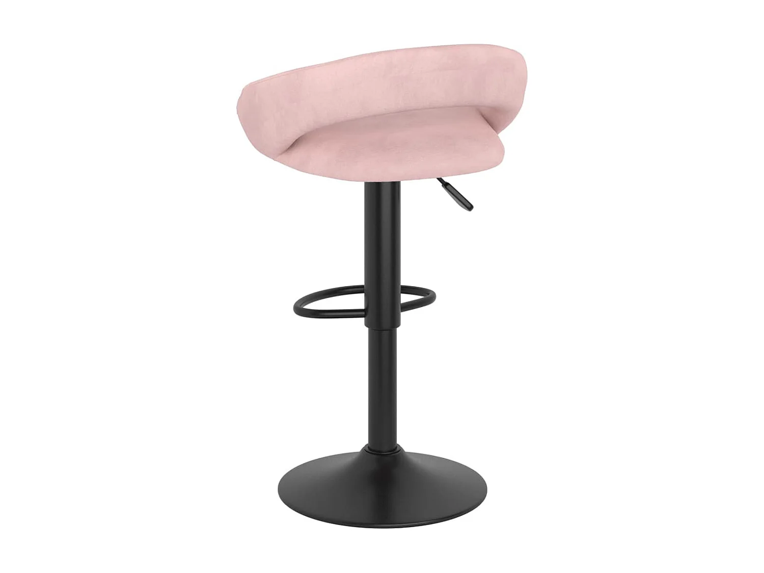Tabourets de bar lot de 2 rose velours