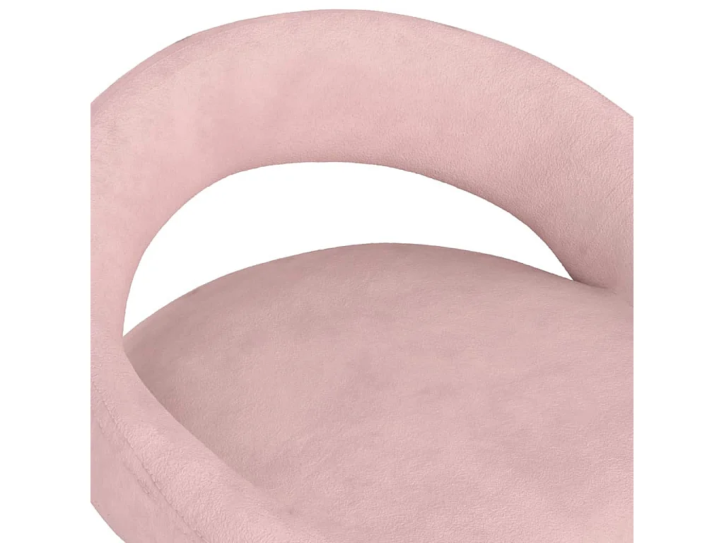 Tabourets de bar lot de 2 rose velours